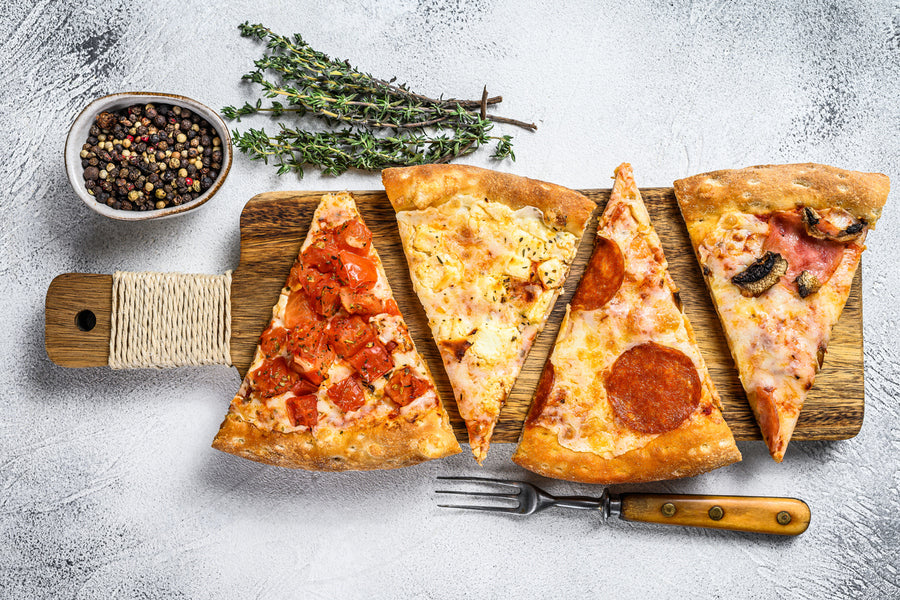 Classic Italian Pizza on a Wooden Cutting Board Print 100% Australian Made