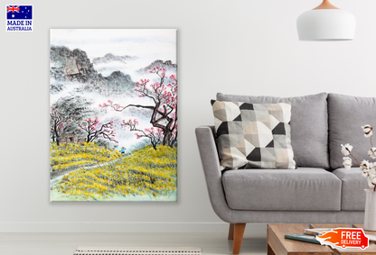 Chinese Village Painting Print 100% Australian Made