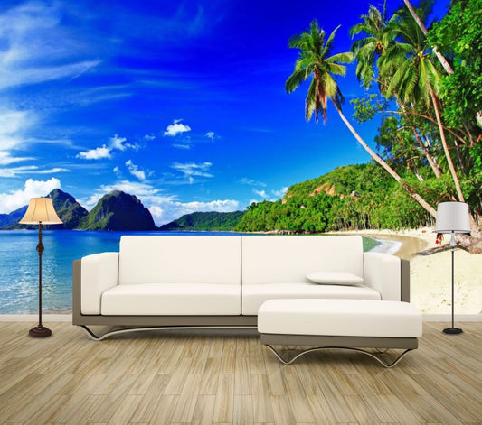 Wallpaper Murals Peel and Stick Removable Stunning Beach View Photograph High Quality