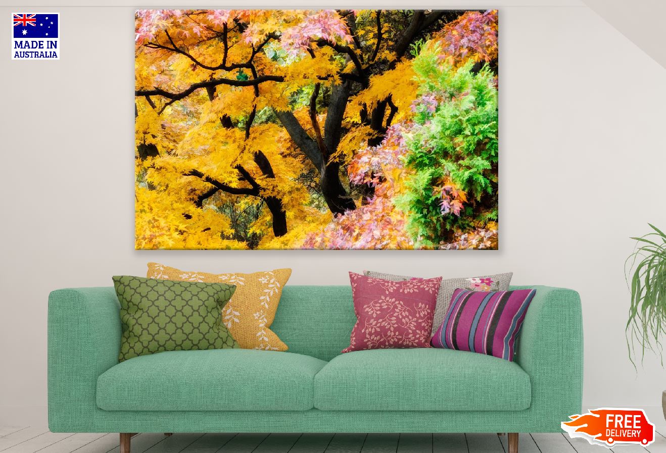 Japan Colorful Autumn Garden Photograph Print 100% Australian Made