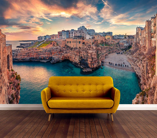 Wallpaper Murals Peel and Stick Removable Beach & City View High Quality