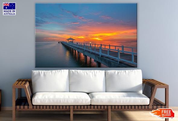 Beach Wooden Pier Sunset Photograph Print 100% Australian Made