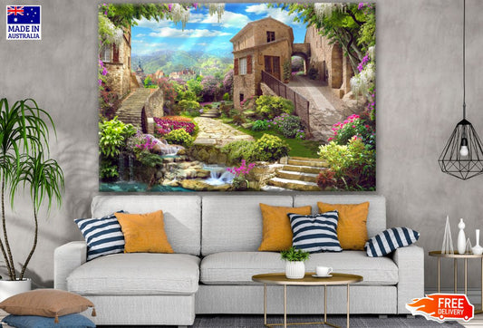 House & Nature View Print 100% Australian Made