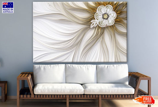 Flower Closeup 3D Design Print 100% Australian Made