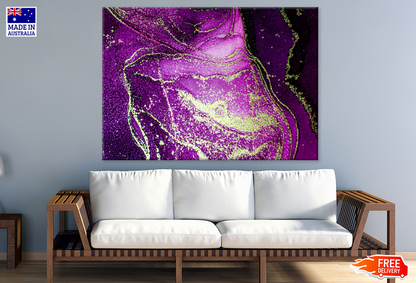 Purple & White Abstract Design Print 100% Australian Made