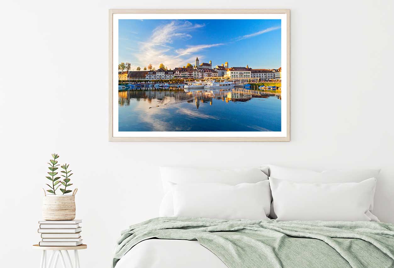 Rapperswil-Jona on Lake Zurich Photograph Home Decor Premium Quality Poster Print Choose Your Sizes