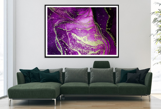 Purple & White Abstract Design Home Decor Premium Quality Poster Print Choose Your Sizes