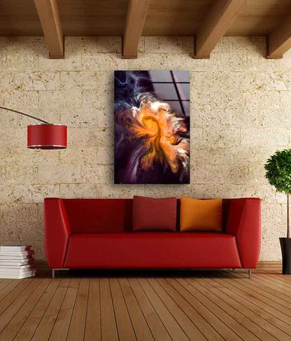 Orange Purple & Pink Abstract Cloud Design Acrylic Glass Print Tempered Glass Wall Art 100% Made in Australia Ready to Hang