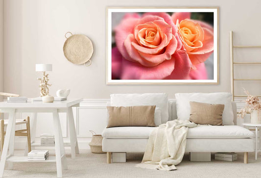 Rose Gold Flowers Closeup View Home Decor Premium Quality Poster Print Choose Your Sizes