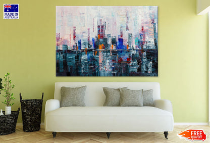 Modern Abstract City Painting Design Print 100% Australian Made