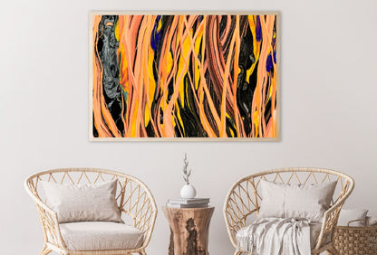 Orange Lines Liquid Abstract Design Home Decor Premium Quality Poster Print Choose Your Sizes