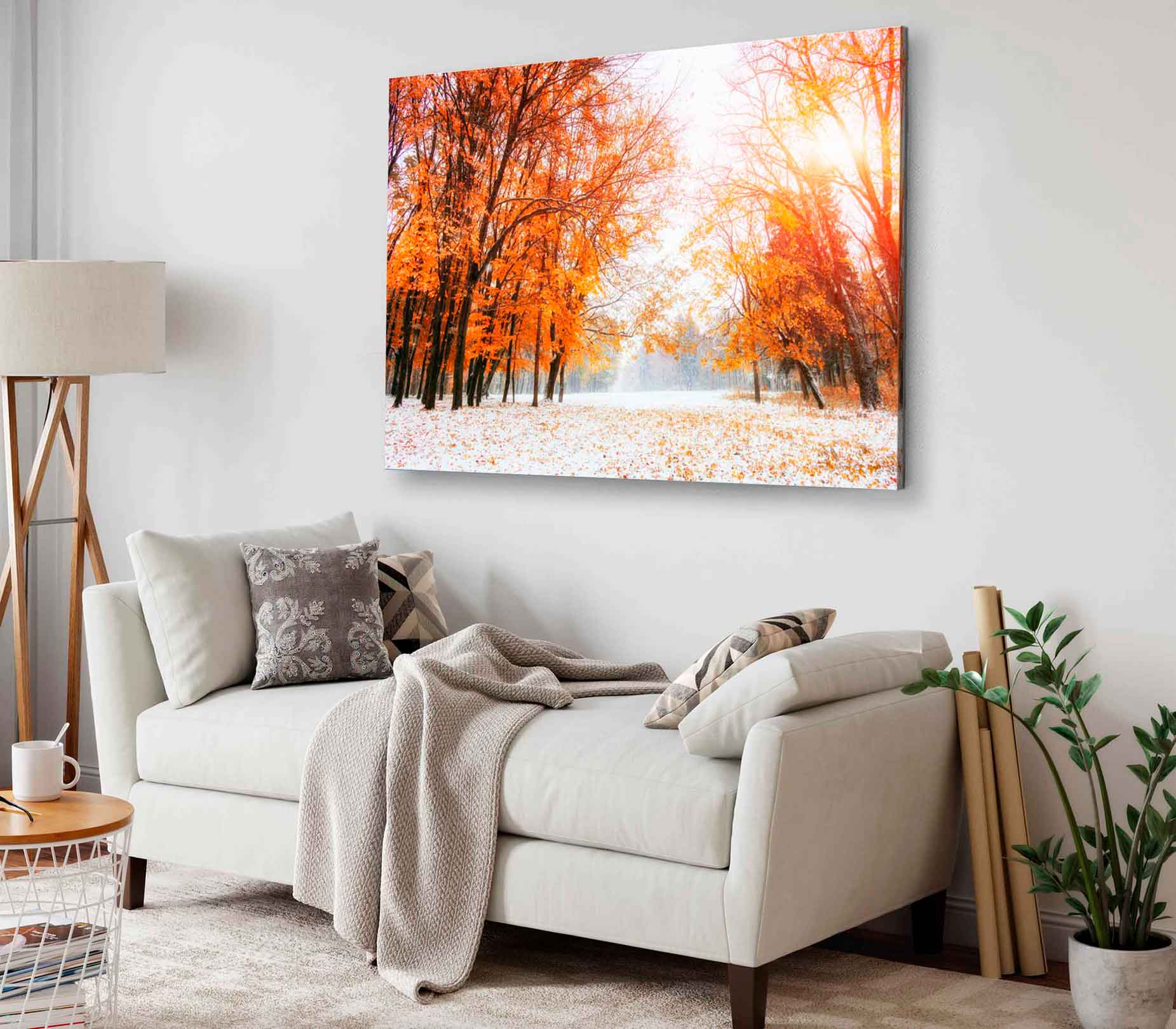 Bella Home Autumn Trees in a Park Scenery Print Canvas Ready to hang