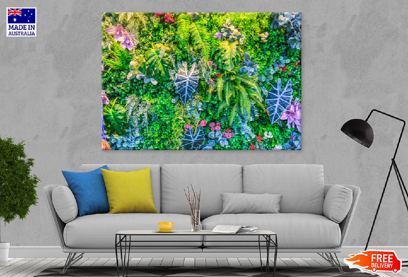 Colorful Tropical Leaves Wall View Photograph Print 100% Australian Made