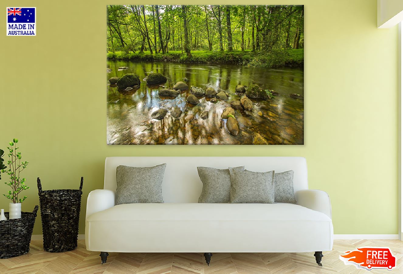 River Near Trees Forest Photograph Print 100% Australian Made