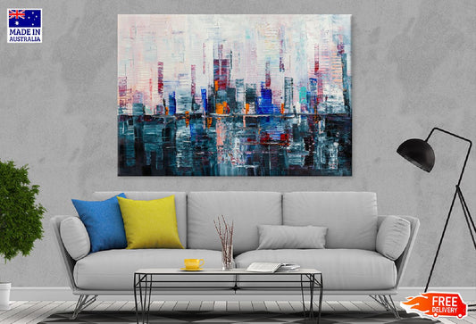 Modern Abstract City Painting Design Print 100% Australian Made