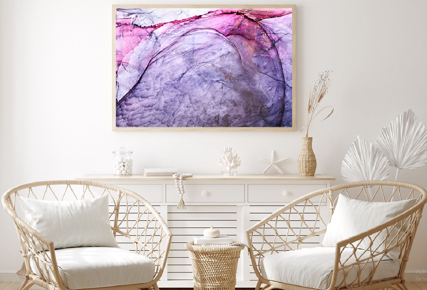 Pink Purple & Gold Line Abstract Design Home Decor Premium Quality Poster Print Choose Your Sizes