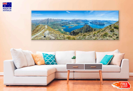 Panoramic Canvas Roys Peak Wanaka Scenery Photograph High Quality 100% Australian Made Wall Canvas Print Ready to Hang