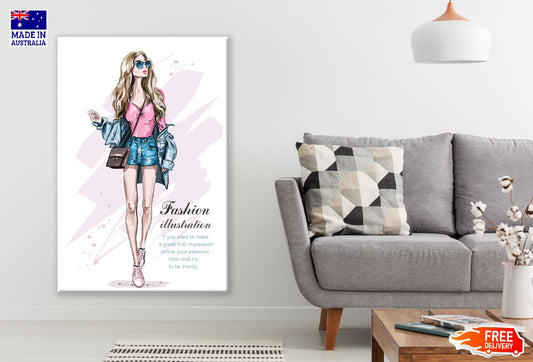 Fashion Woman with Captions Illustration Print 100% Australian Made