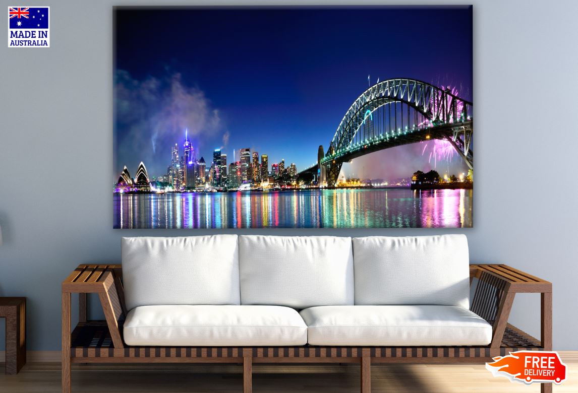 Stunning Bridge Night View Photograph Print 100% Australian Made