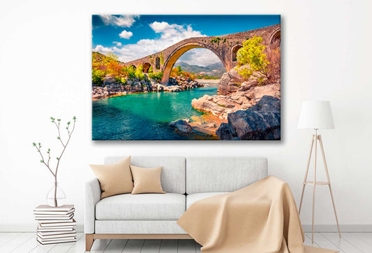 Bella Home River & Blue Sky Landscape Print Canvas Ready to hang