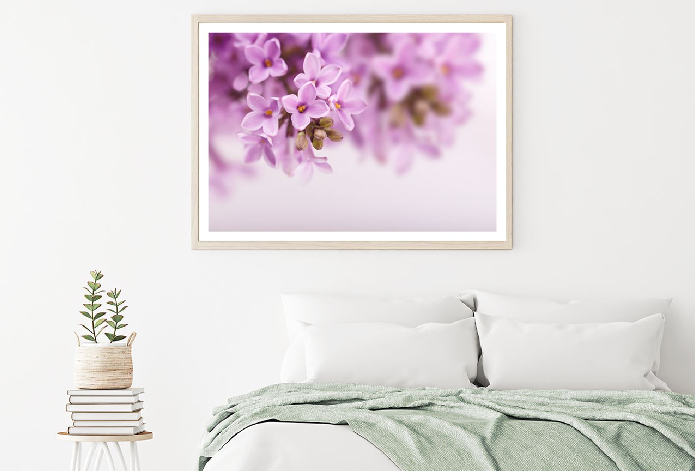 Spring Lilac Flowers Closeup View Photograph Home Decor Premium Quality Poster Print Choose Your Sizes