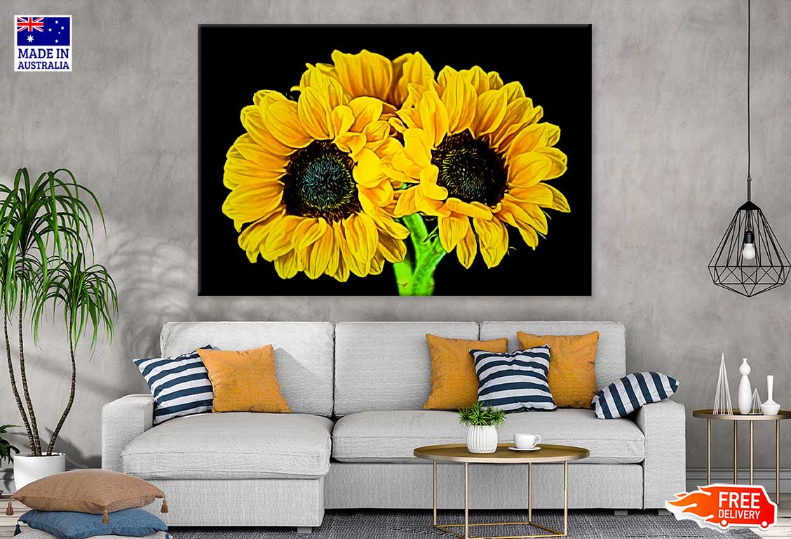 Sunflowers Digital Painting Art Print 100% Australian Made