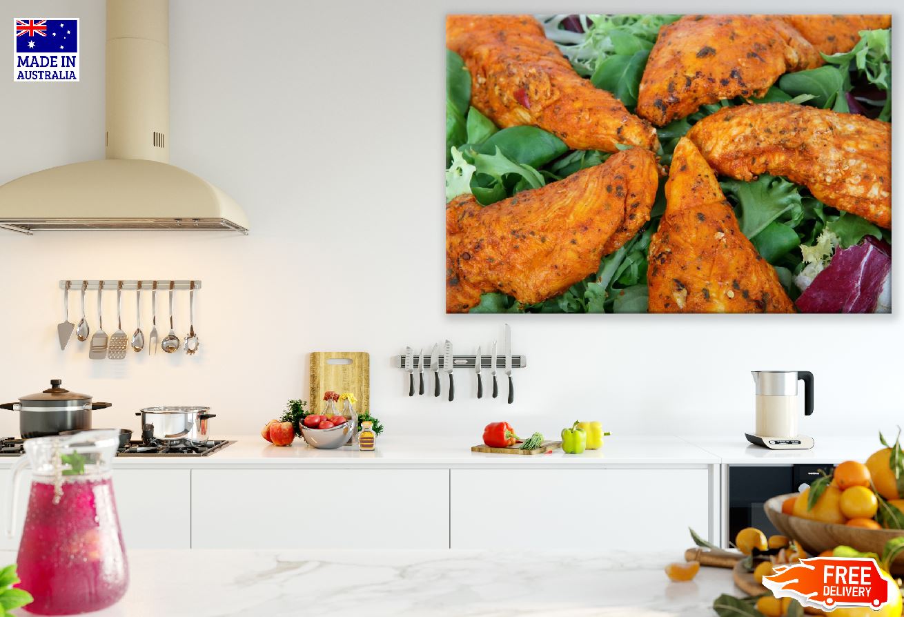 Fried Chicken Salad Photograph Print 100% Australian Made