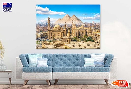 View of Mosque Sultan Hassan with Blue Sky Print 100% Australian Made