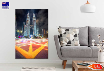 Kuala Lumpur Twin Tower Night View Print 100% Australian Made