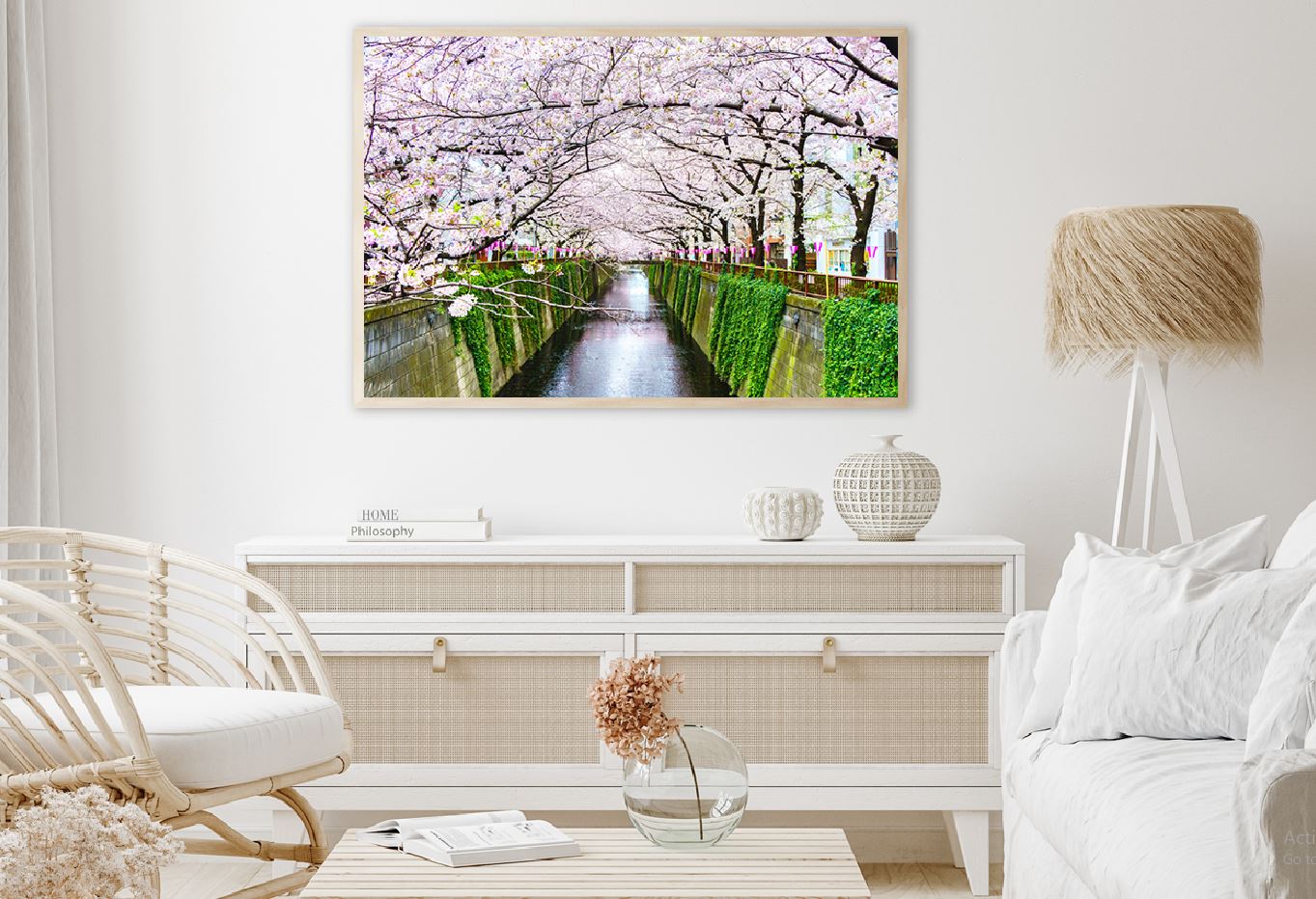 Cherry Blossoms Tree Meguro River Photograph Home Decor Premium Quality Poster Print Choose Your Sizes