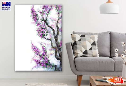 Purple Floral Watercolor Painting Print 100% Australian Made