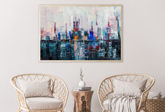 Modern Abstract City Painting Home Decor Premium Quality Poster Print Choose Your Sizes