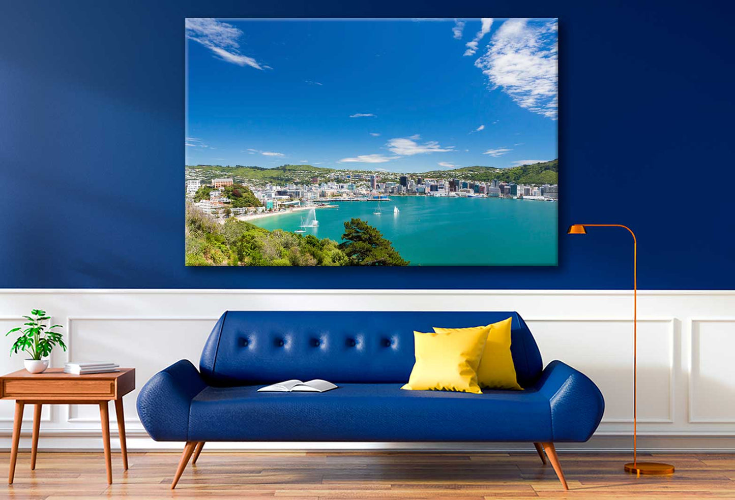 Bella Home Capital City View of New Zealand Print Canvas Ready to hang