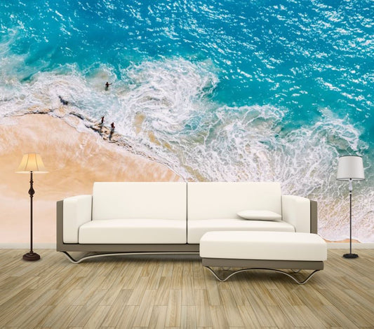 Wallpaper Murals Peel and Stick Removable Beach Aerial View High Quality