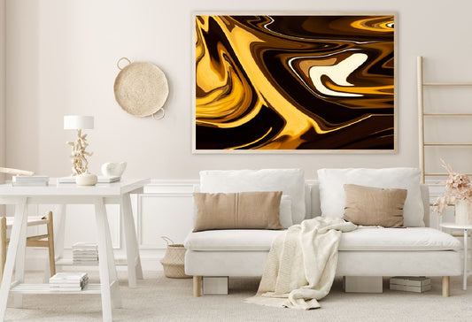 Brown Gold & Yellow Abstract Design Home Decor Premium Quality Poster Print Choose Your Sizes