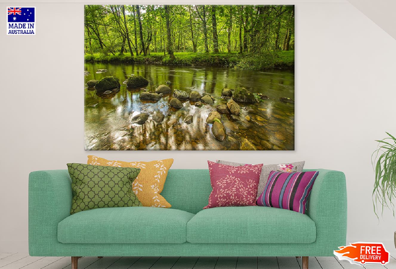 River Near Trees Forest Photograph Print 100% Australian Made