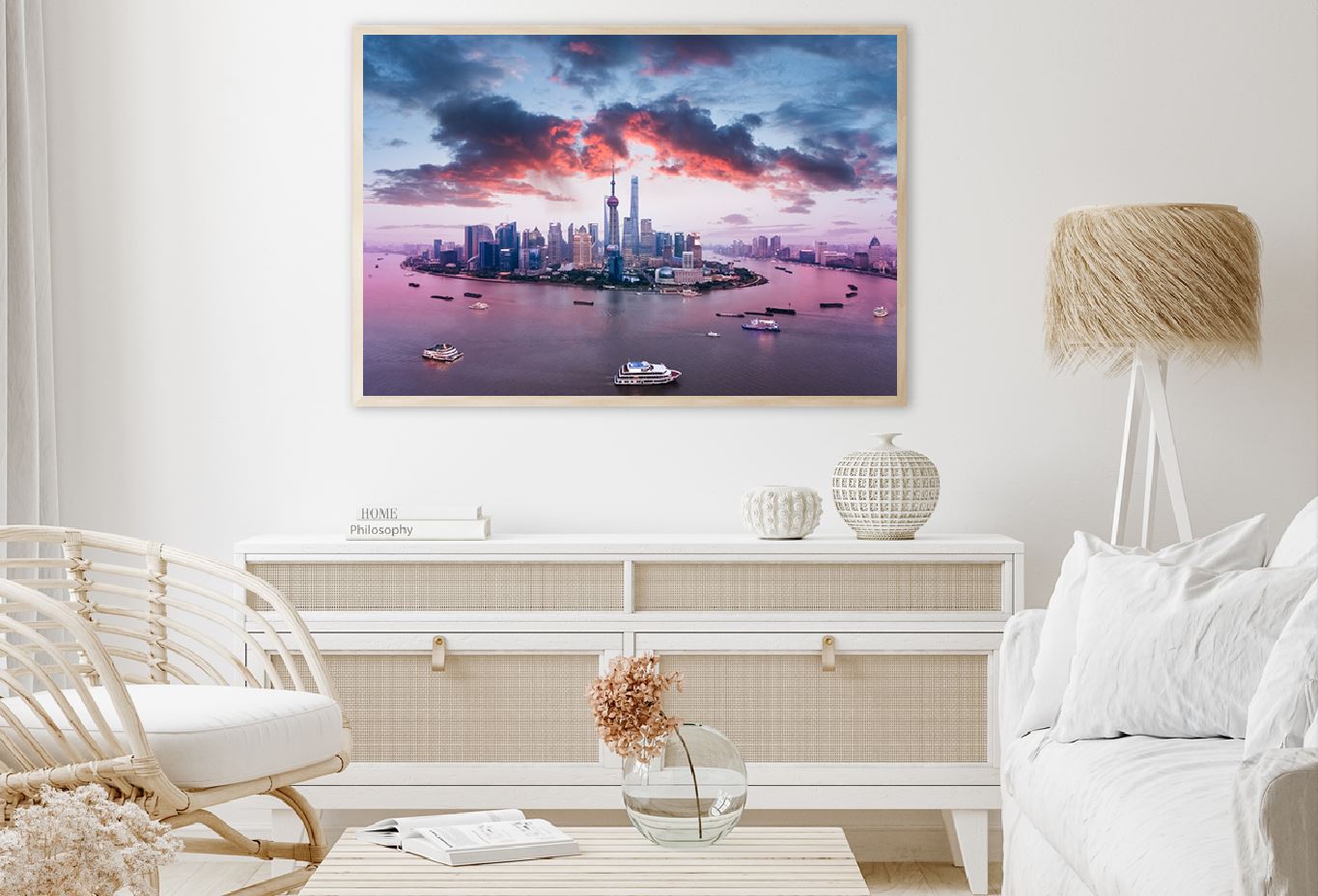 Shanghai Skyline & Huangpu River Photograph Home Decor Premium Quality Poster Print Choose Your Sizes