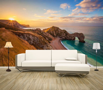 Wallpaper Murals Peel and Stick Removable Stunning Island View at Sunset High Quality