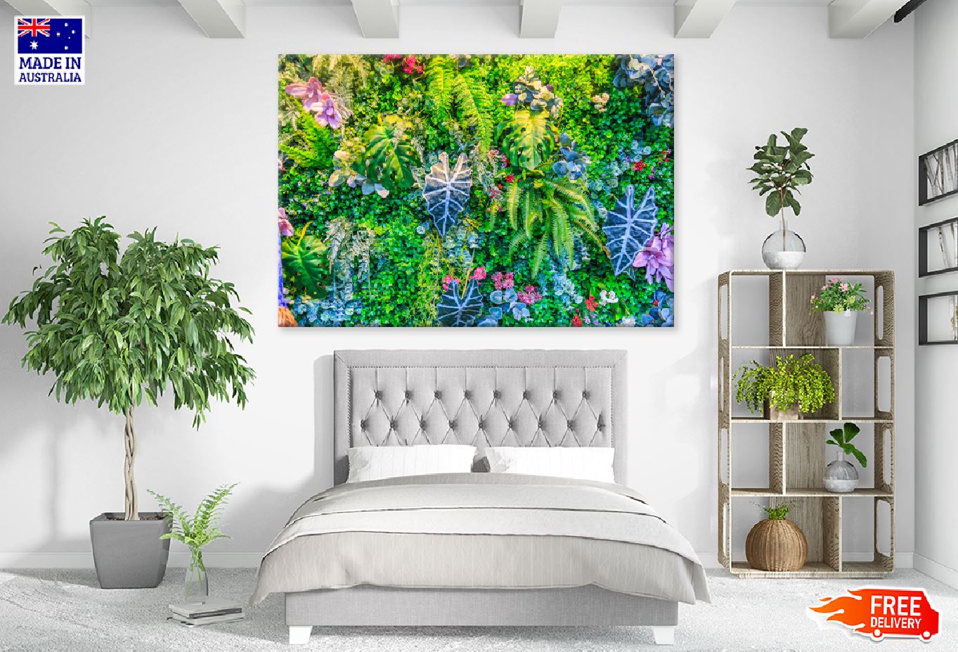 Colorful Tropical Leaves Wall View Photograph Print 100% Australian Made