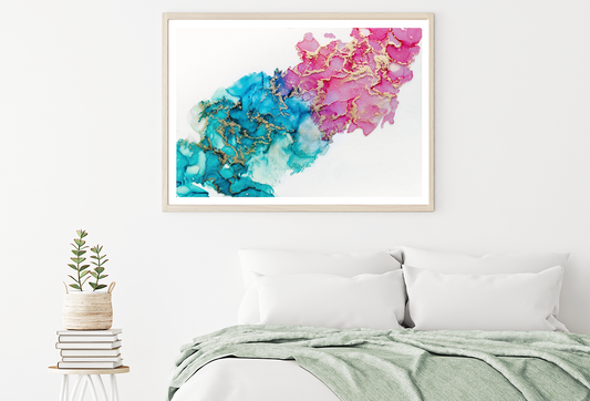 Pink & Blue Abstract Design Home Decor Premium Quality Poster Print Choose Your Sizes