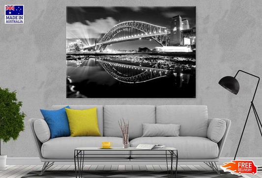 Sydney Harbour Bridge B&W View Photograph Print 100% Australian Made