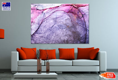 Pink Purple & Gold Line Abstract Design Print 100% Australian Made