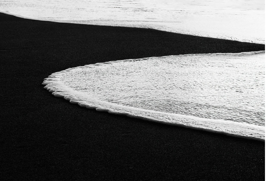 Black Sand Beach Abstract Design Print 100% Australian Made