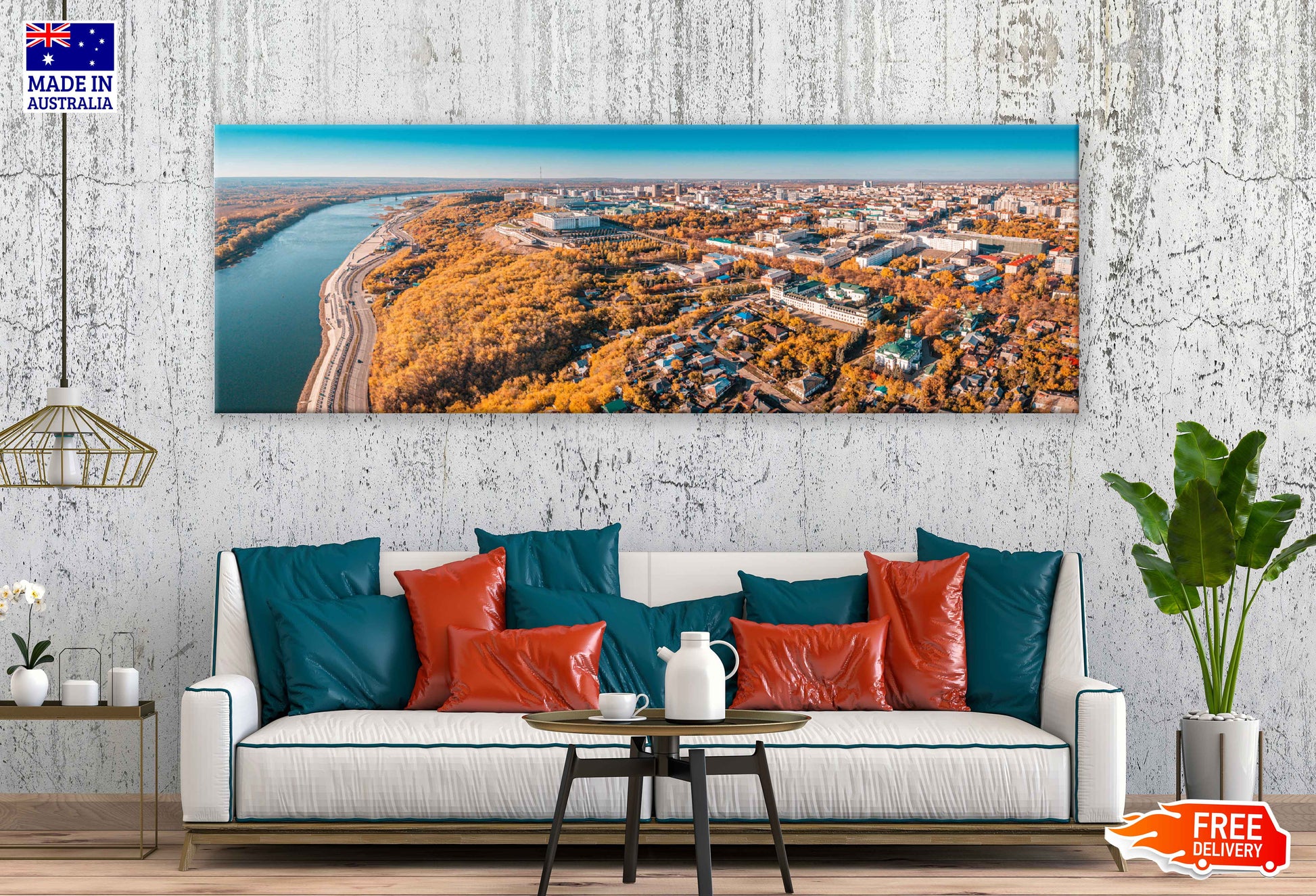 Panoramic Canvas Bashkortostan City Skyline Photograph High Quality 100% Australian Made Wall Canvas Print Ready to Hang