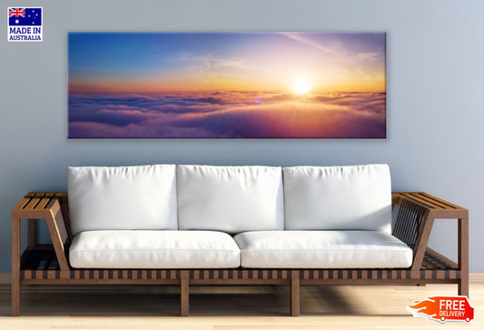 Panoramic Canvas Sunrise Scenery View High Quality 100% Australian Made Wall Canvas Print Ready to Hang