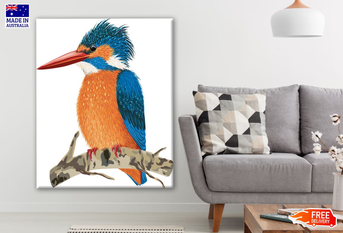 Kingfisher Vector Print 100% Australian Made