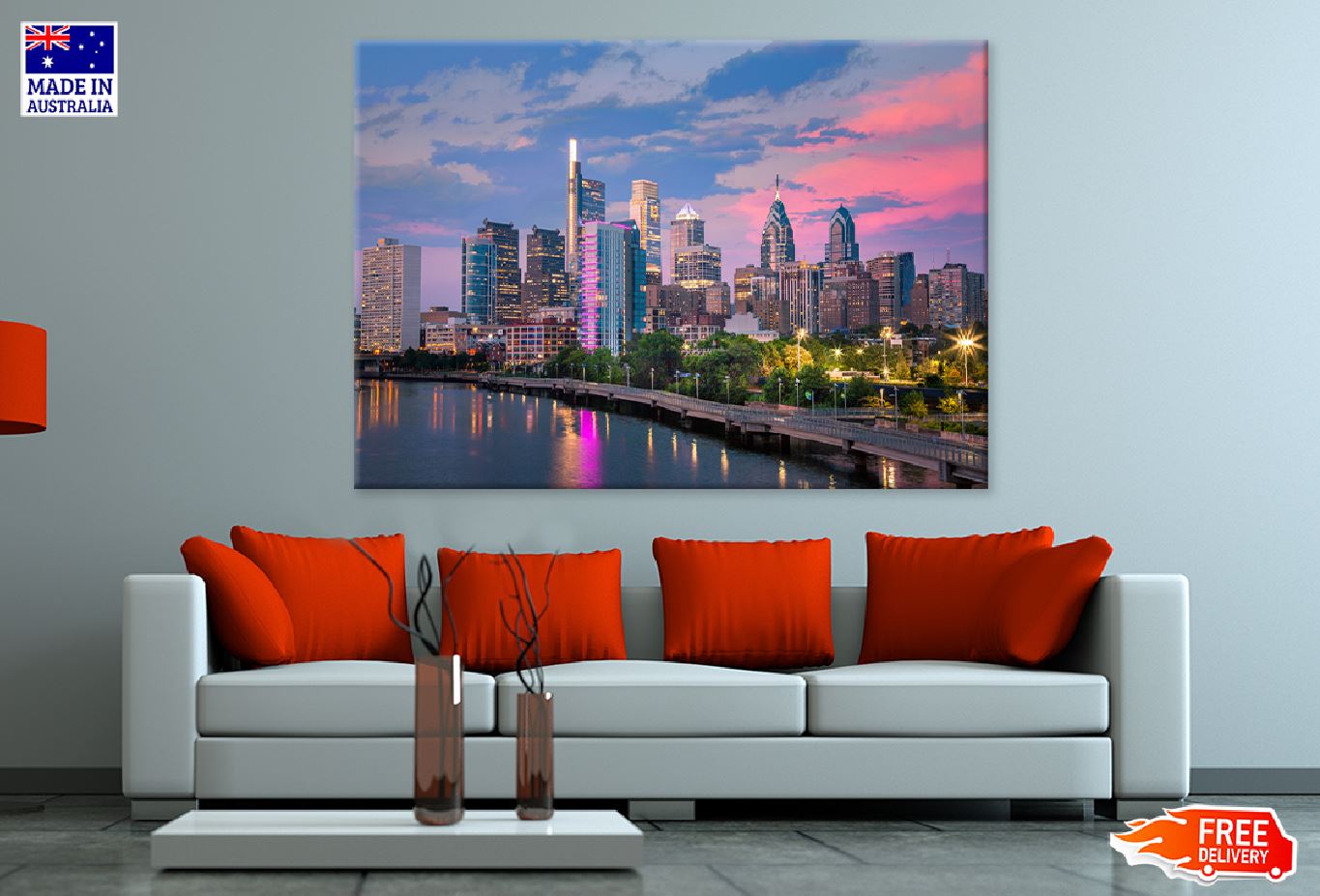 Philadelphia City View Photograph Print 100% Australian Made