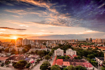 Bella Home Colombia Towards The River at Sunset Print Canvas Ready to hang