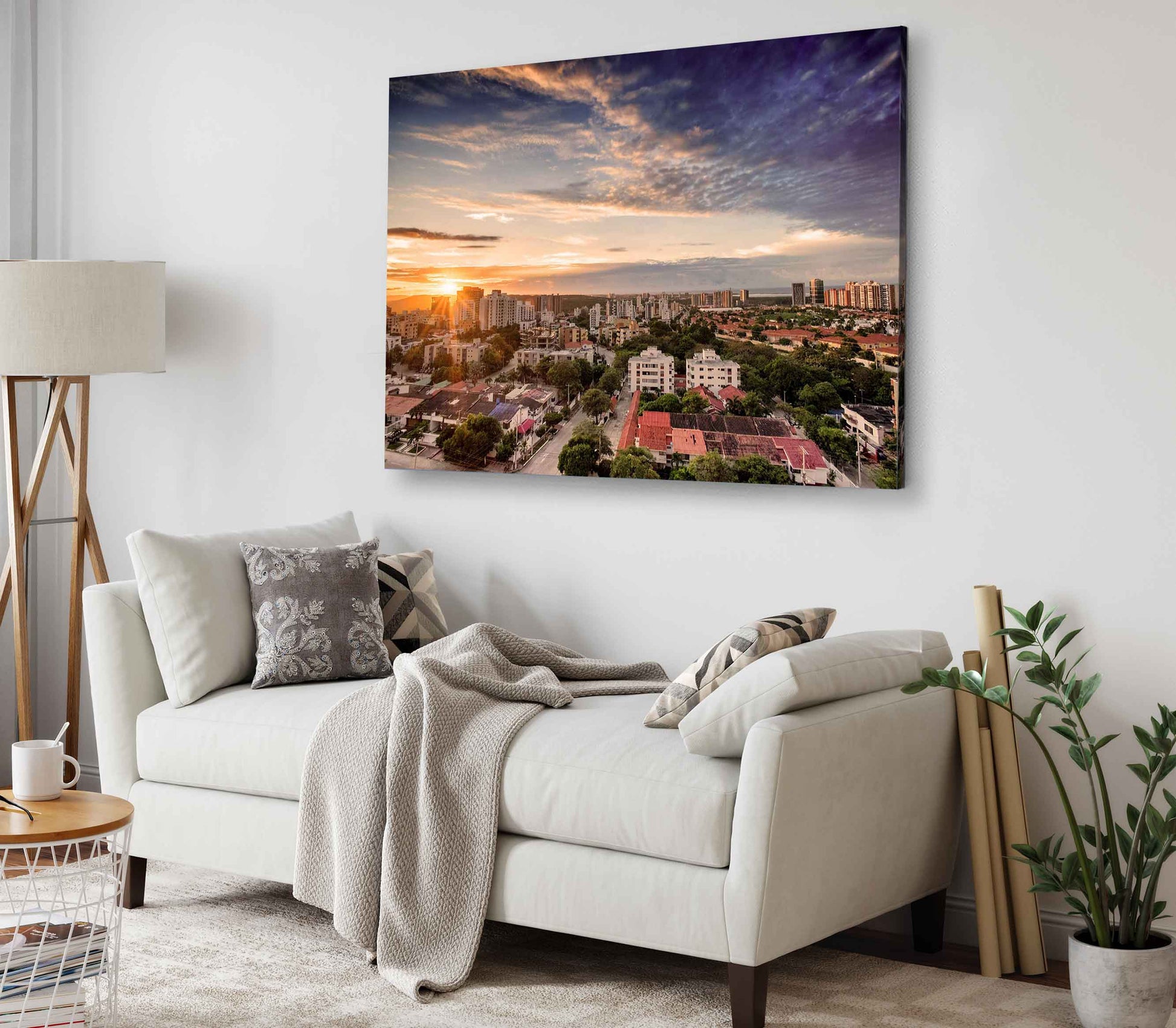 Bella Home Colombia Towards The River at Sunset Print Canvas Ready to hang