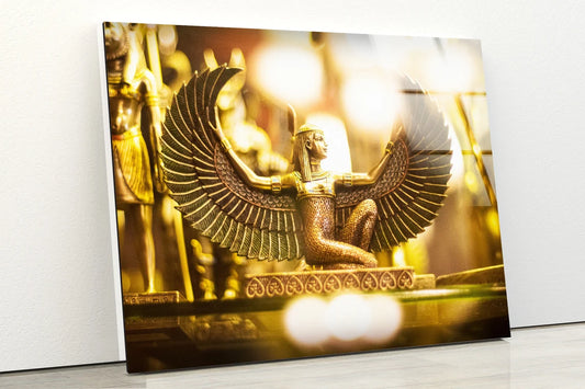 Angel Statue with Wings Photograph Acrylic Glass Print Tempered Glass Wall Art 100% Made in Australia Ready to Hang